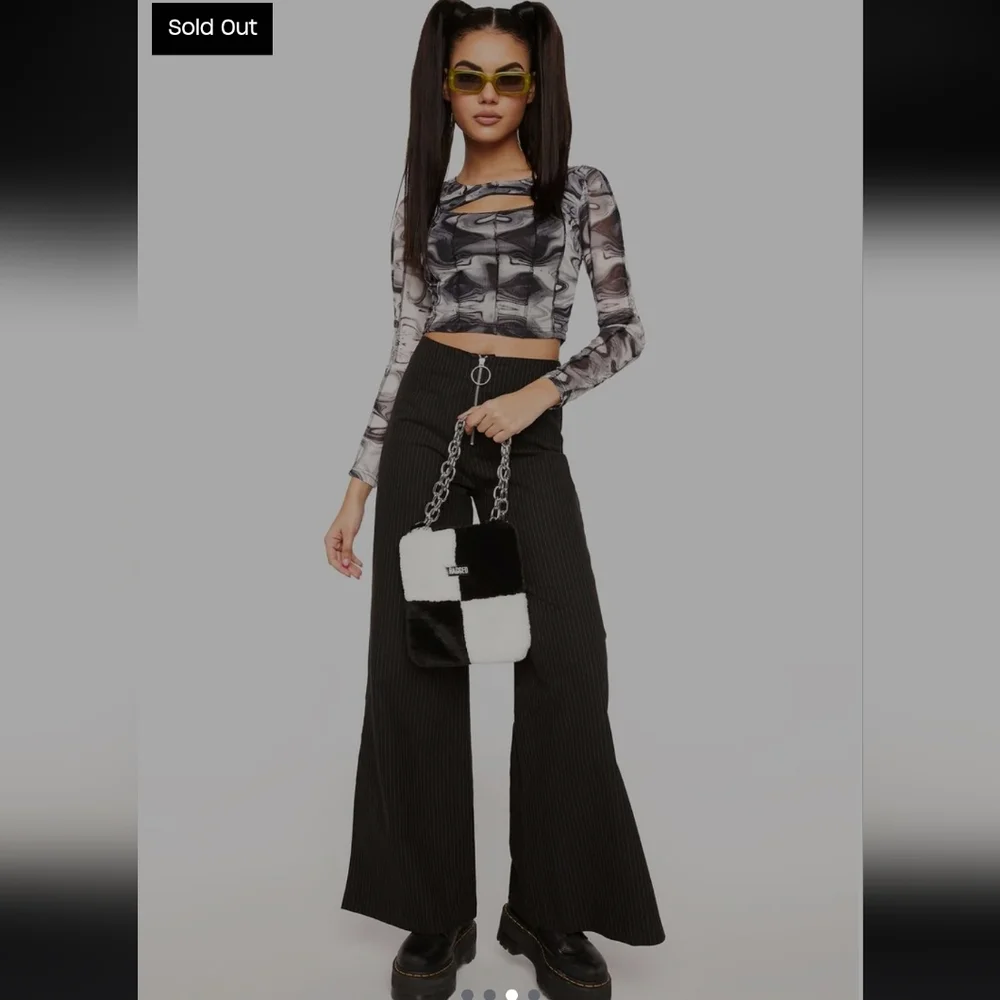 Dolls Kill Pretty Garbage Swirl Mesh Top